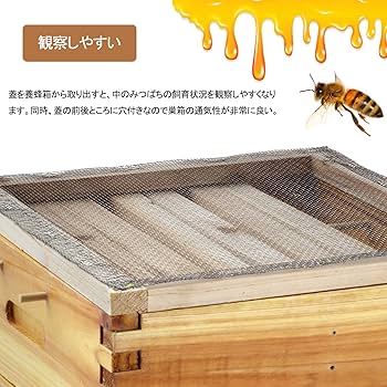 Amazon.co.jp: RemixOri ミツバチ 巣箱 木製 5層 みつばちの巣箱