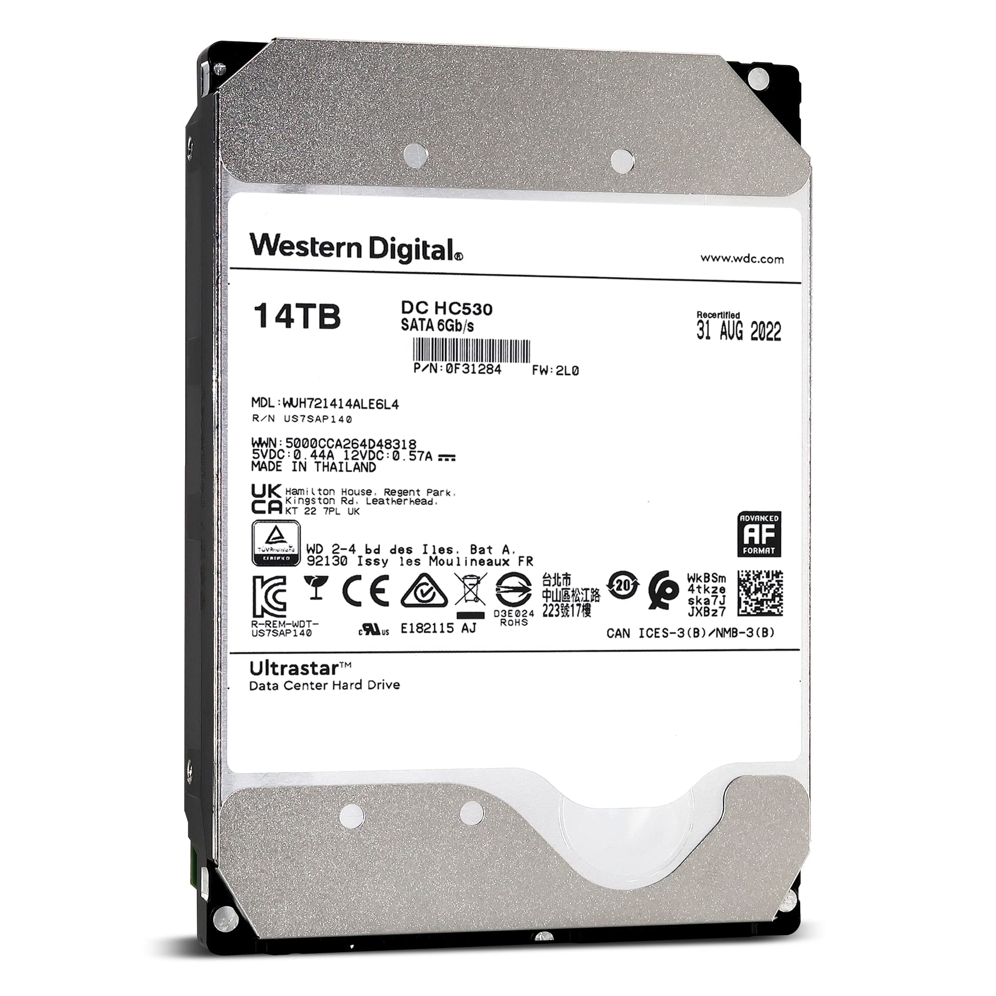 Amazon | HGST 0F31284 3.5inch 14TB 7200RPM 512MB SATA 6Gb/s 512e