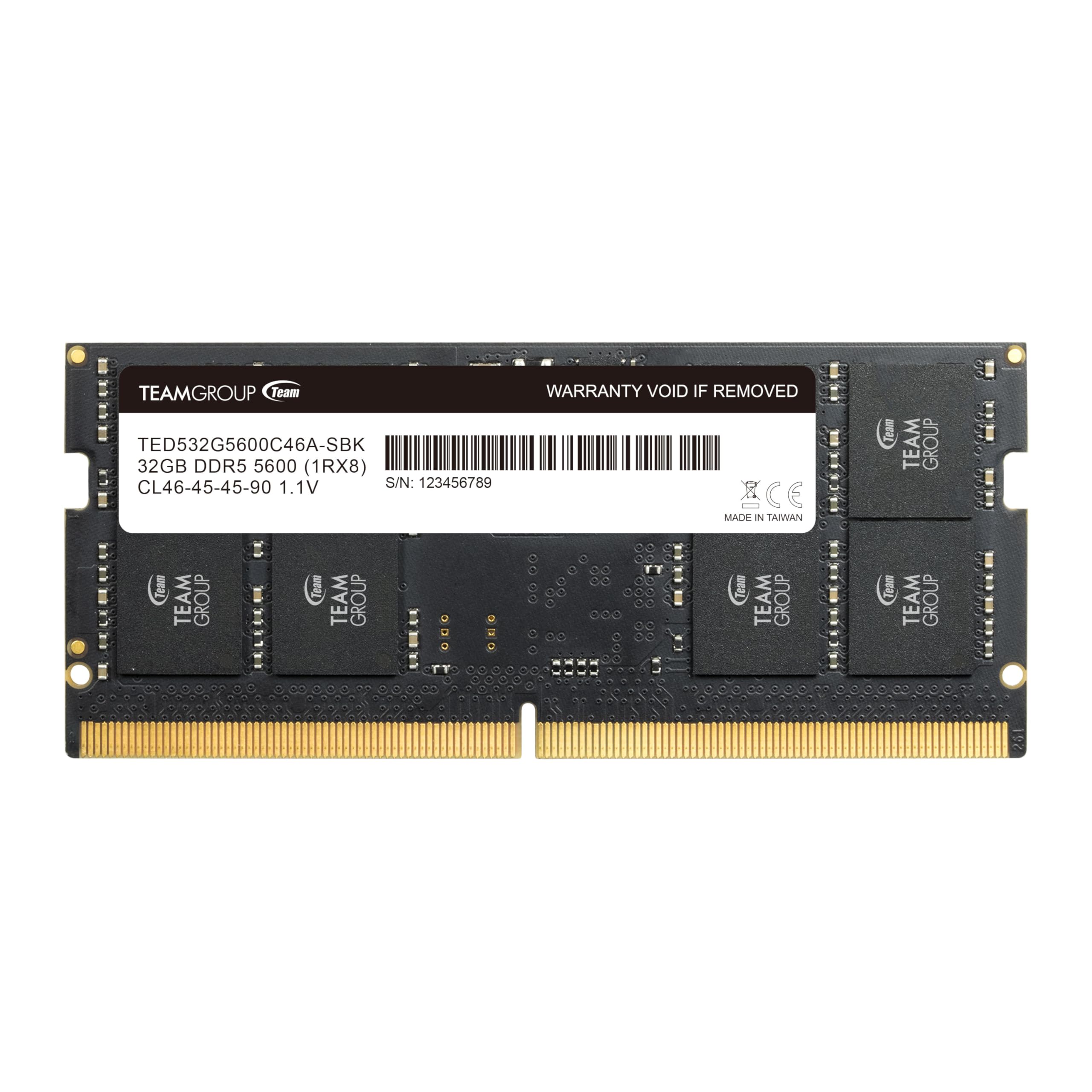 TEAMGROUP Elite SODIMM DDR5 32GB 5600Mhz (PC5-44800) CL46 Non-ECC