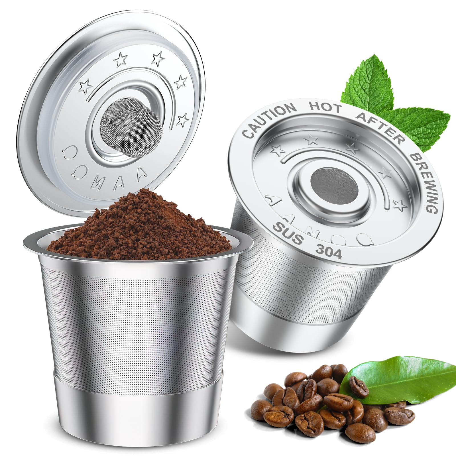 Amazon.com: AANQQ 2 Pack K Cup Reusable Coffee Pods for Keurig