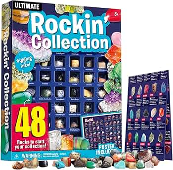XXTOYS Rocks Collection 48 PCS Rock and Mineral Education Set