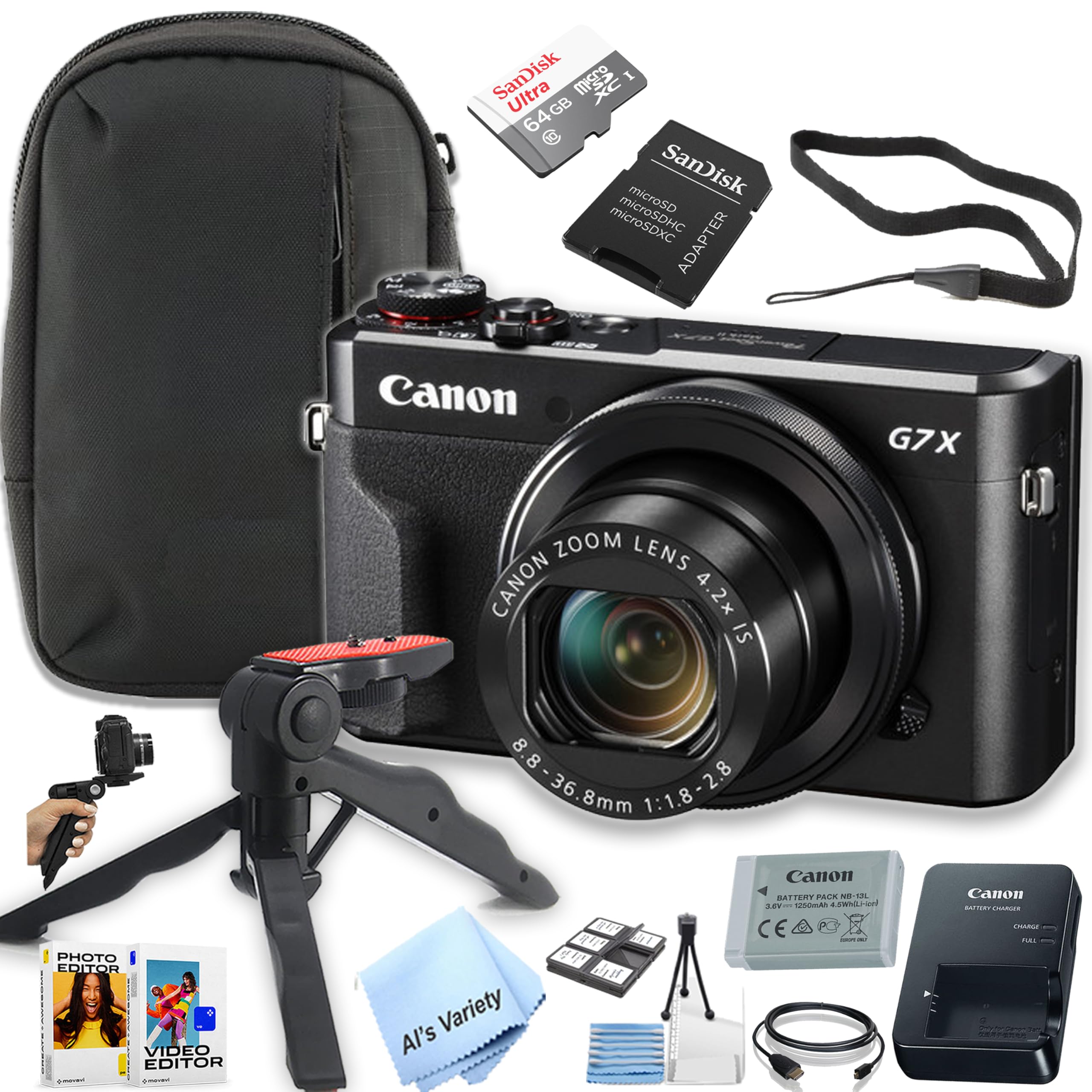 Amazon.com : Canon PowerShot G7 X Mark II Digital Camera Bundle -+