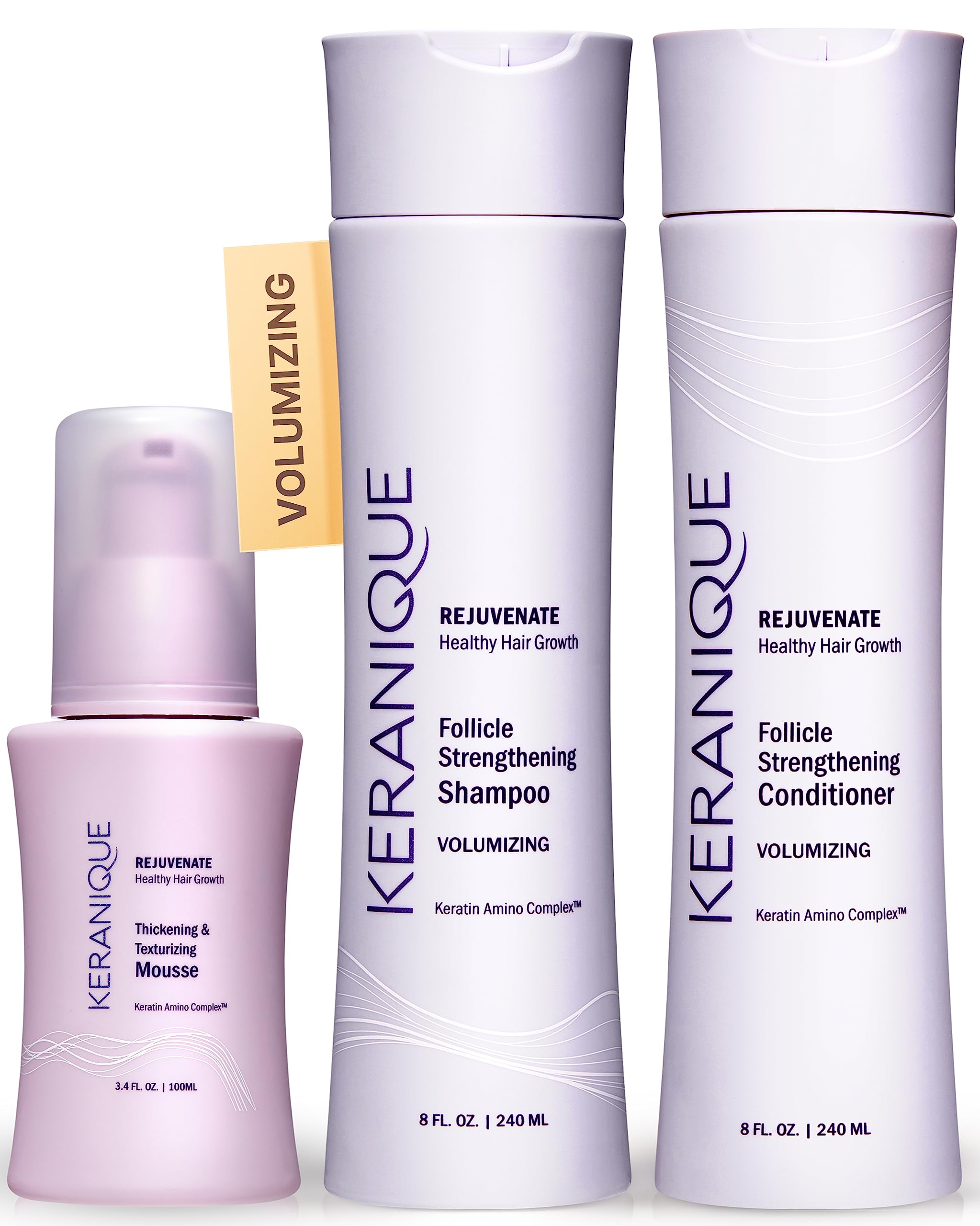 Amazon.com : Keranique Volumizing Shampoo and Conditioner Set with
