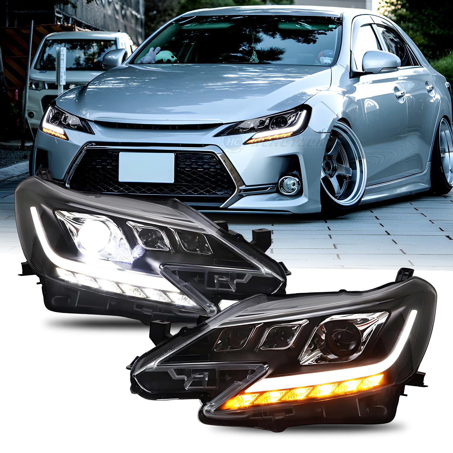 Amazon | HCMOTIONZ トヨタ マークX ヘッドランプ 130 後期 GRX130