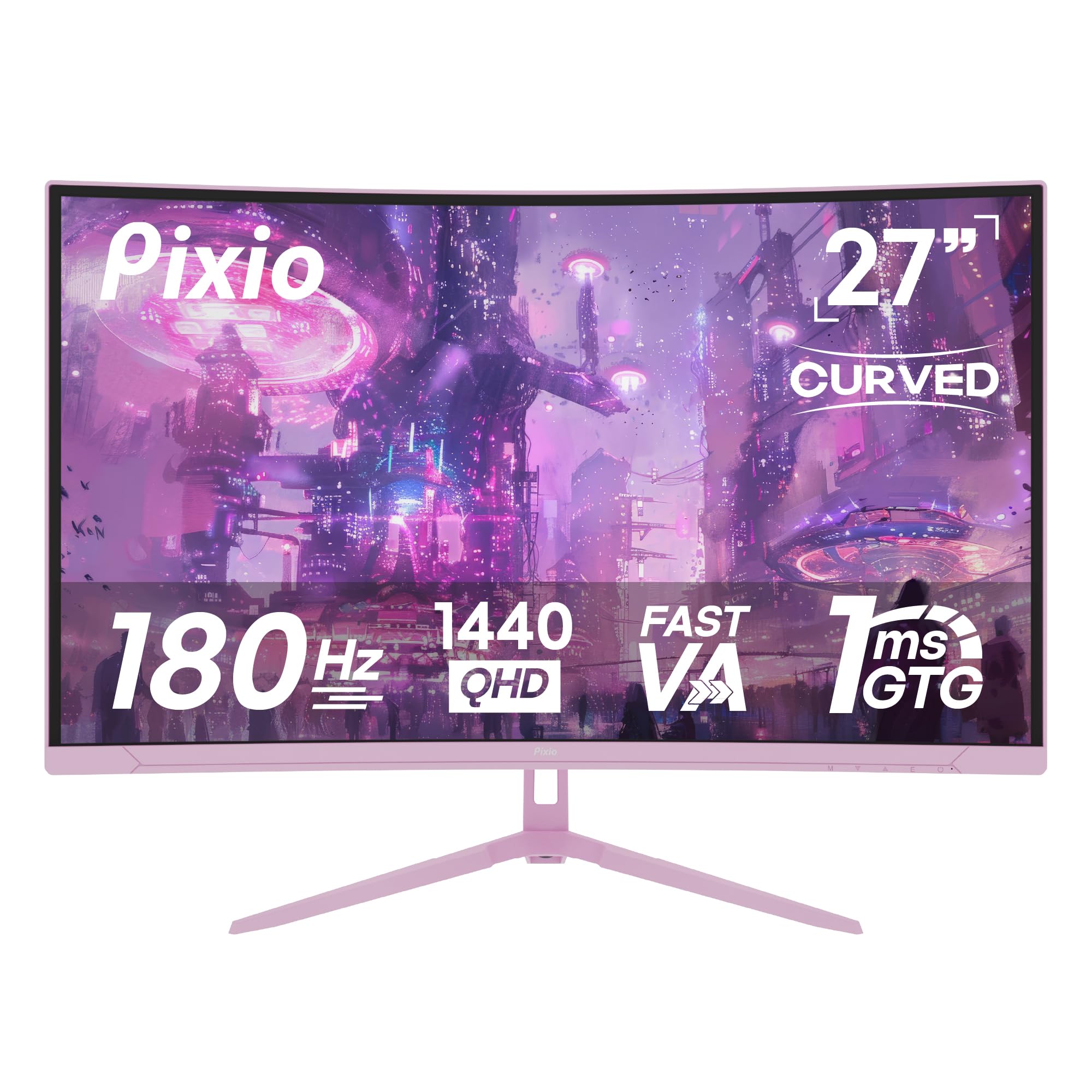 Amazon.com: Pixio PXC278 Wave Pink 27 inch 180Hz Refresh Rate QHD