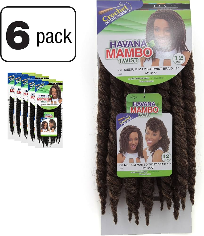 Amazon.com : 6 Pack of Janet Collection Havana Medium Mambo Twist