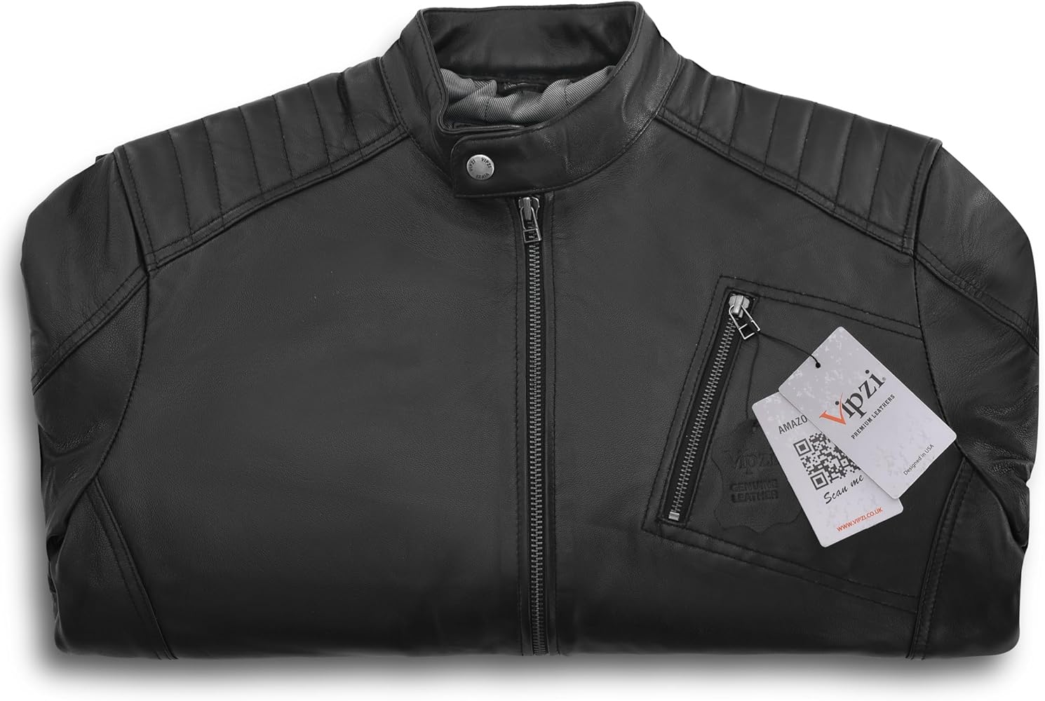 Vipzi Men's Genuine Lambskin Leather Motorcycle Jacket – Vintage