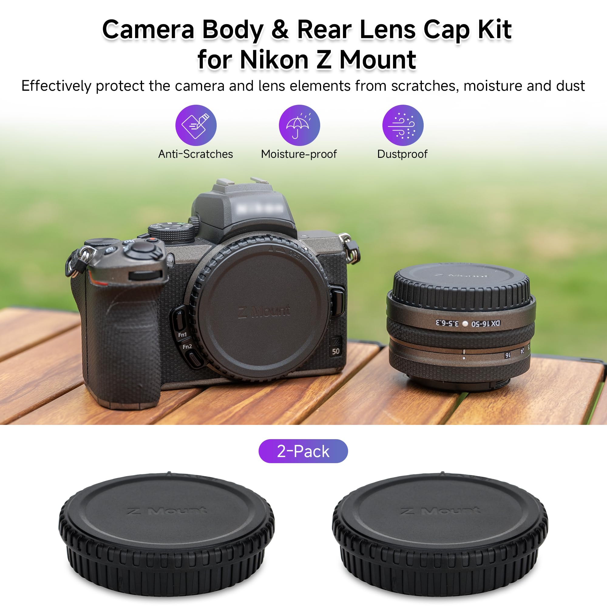 Amazon | JJC 2個セット カメラボディキャップ と レンズリアキャップ