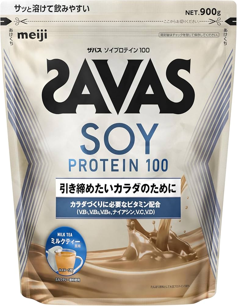 Amazon.co.jp: Savas (ザバス) Soy Protein 100 Milk Tea Flavor 900 g