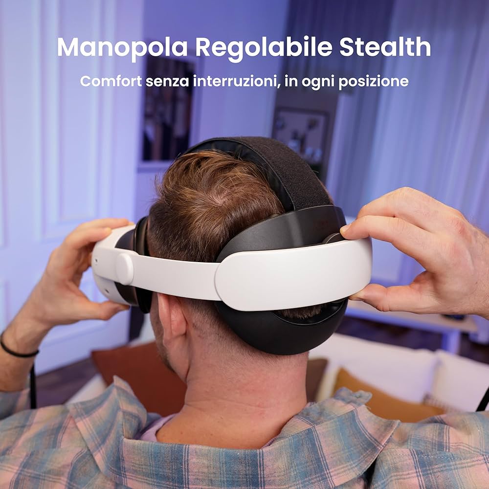 KIWI design K4 Comodo Cinturino per la Testa Compatibile con Meta