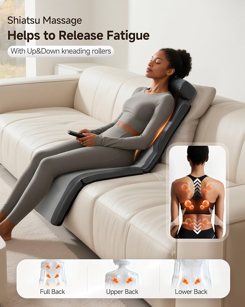 Amazon.com: Snailax Full Body Massage Mat with Heat, Shiatsu Back