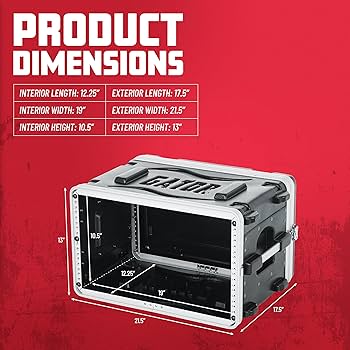 Amazon.com: Gator Cases Lightweight Molded 6U Rack Case with Heavy