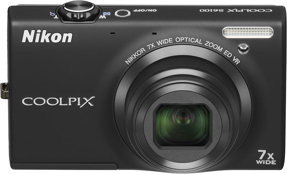 Nikon S6100 Coolpix Digital Camera - Black (16MP, 7x Optical Zoom