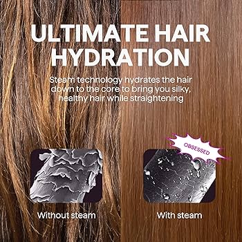 Amazon.com : Wavytalk Pro Steam Hair Straightener Brush, Steamline
