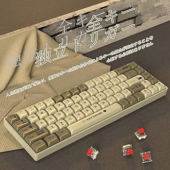 Amazon | MAMBASNAKE×AJAZZ AK680 有線ゲーミングキーボード 赤軸 軽量