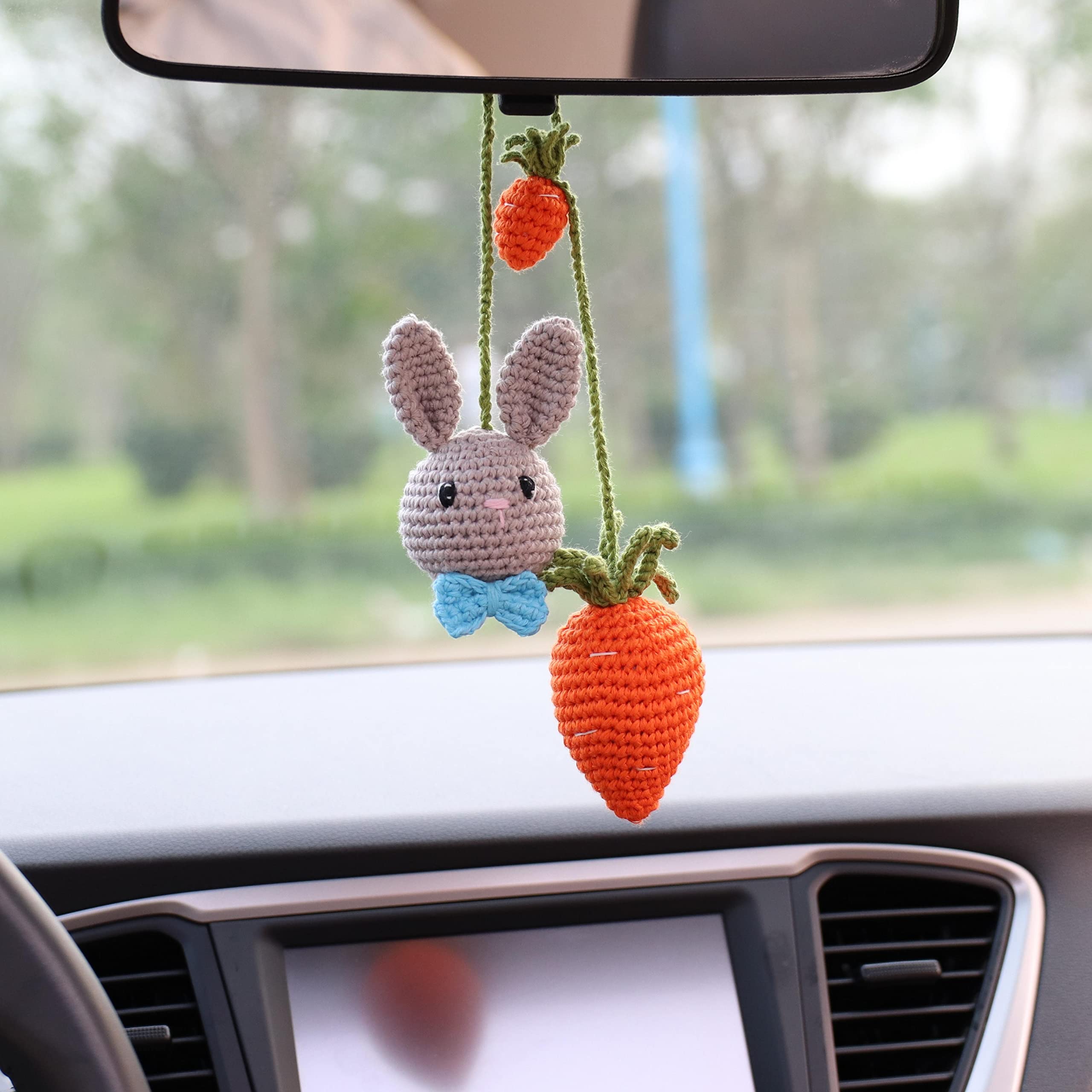 Amazon.com: Bunny Grey Bunny and Carrot Ornament, Accessories for