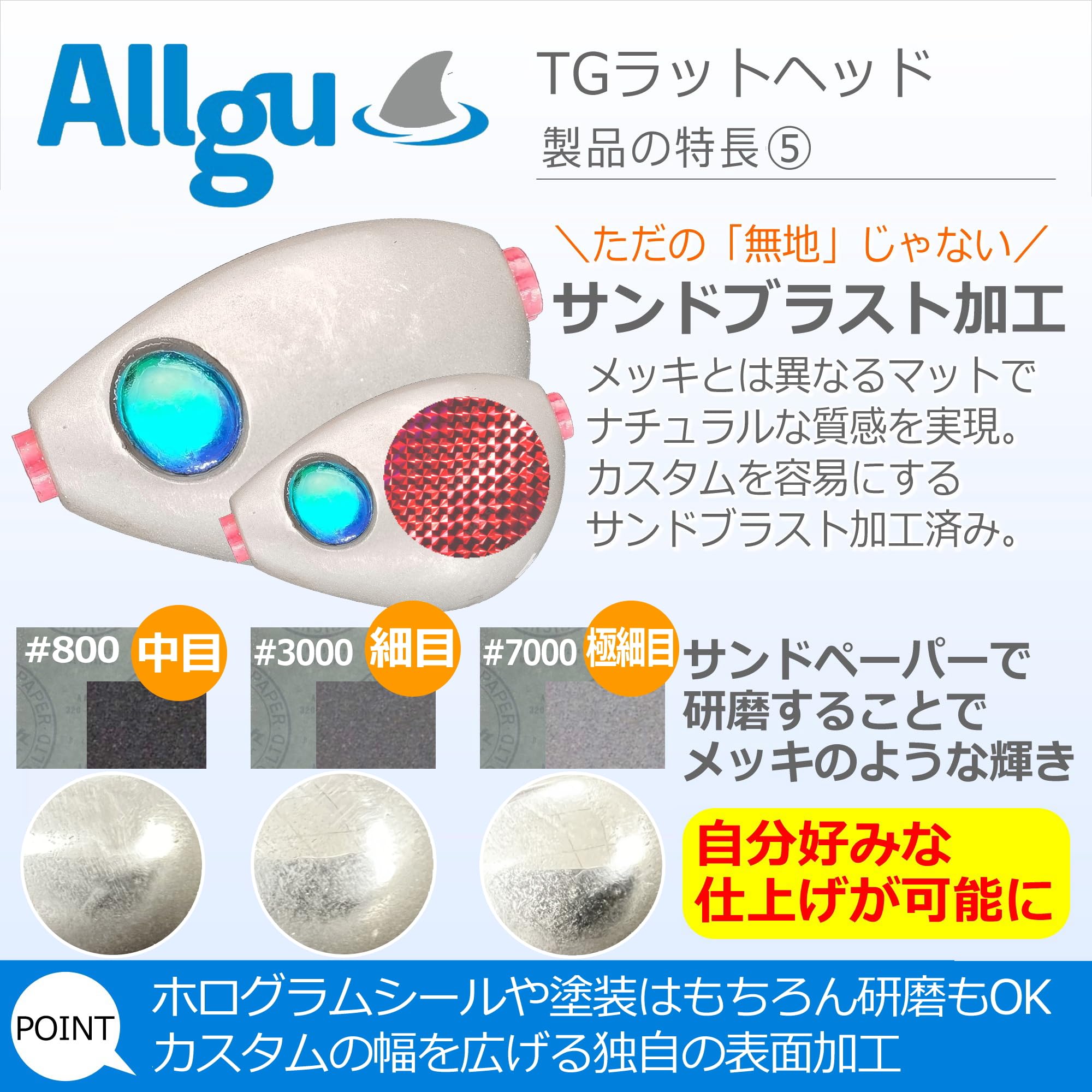 Amazon.co.jp: Allgu タングステン タイラバ ヘッド 鼠流TG(そりゅう