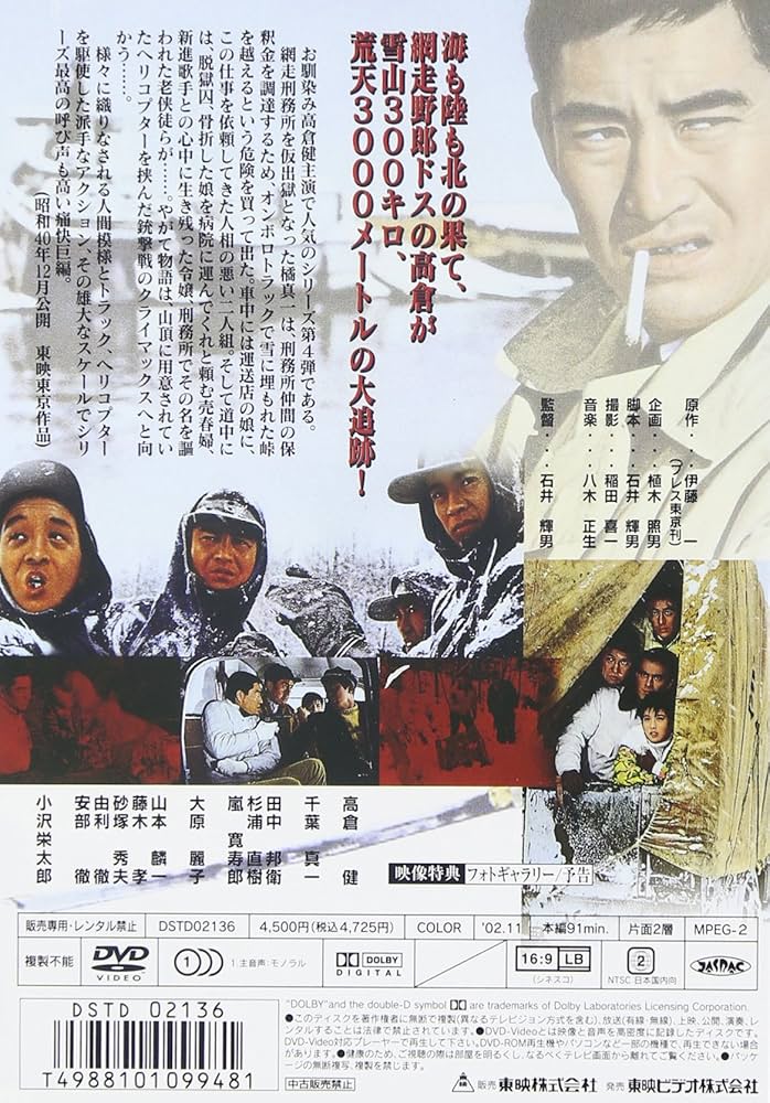 Amazon.co.jp: 網走番外地 北海篇 [DVD] : 高倉健, 田中邦衛, 石井輝男