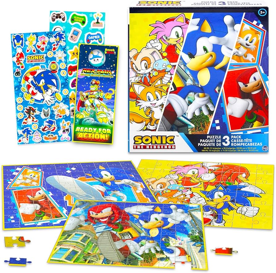 Amazon.com: Sonic The Hedgehog Puzzle for Kids Set - Bundle with 3