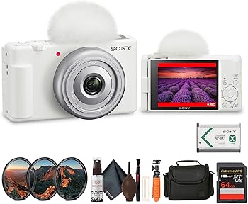 Amazon.com : Sony ZV‑1F/W Vlog Camera in White | 20.1 MP 1‑Inch