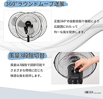 Amazon | 広電(KODEN) 工業扇 工場扇 業務用扇風機ミニ 25cm 三脚