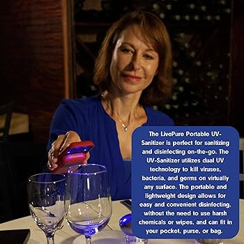 Amazon.com: LivePure Handheld UV Light Sanitizer. Portable UV