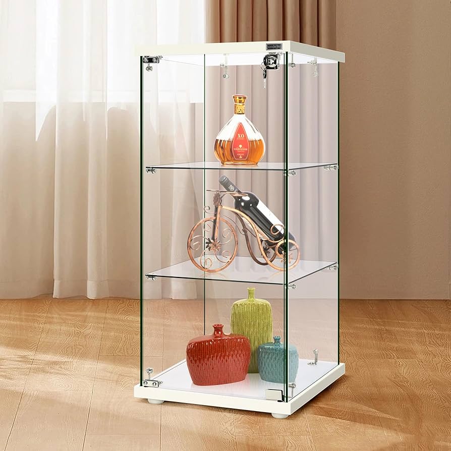 Amazon.com: VIVOHOME 3 Layers 16''W x 16''D x 33''H Glass Display