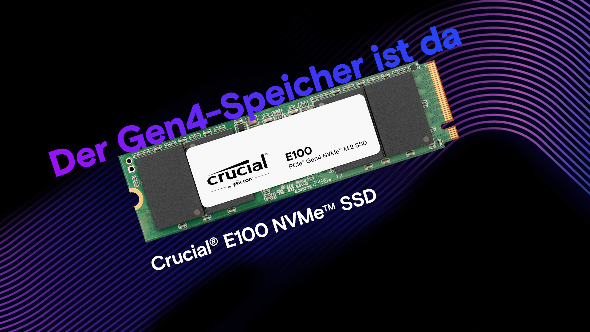 Crucial E100 2TB M.2 PCIe Gen4 NVMe Interne SSD, bis 5.000 MB/s
