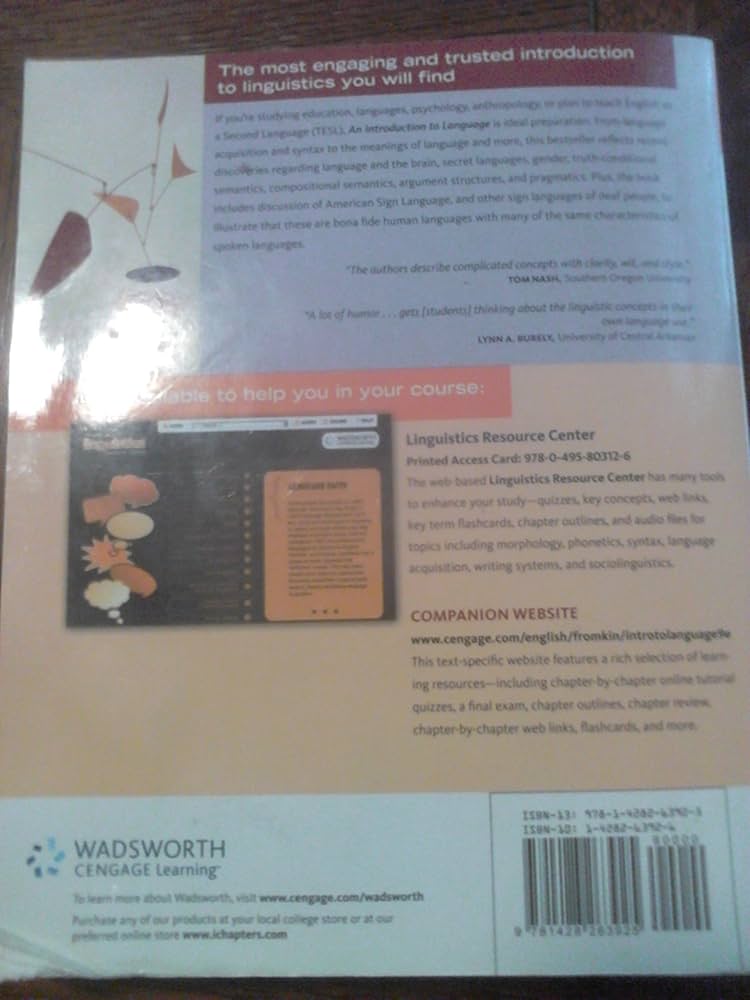 Amazon.com: An Introduction to Language, 9th Edition