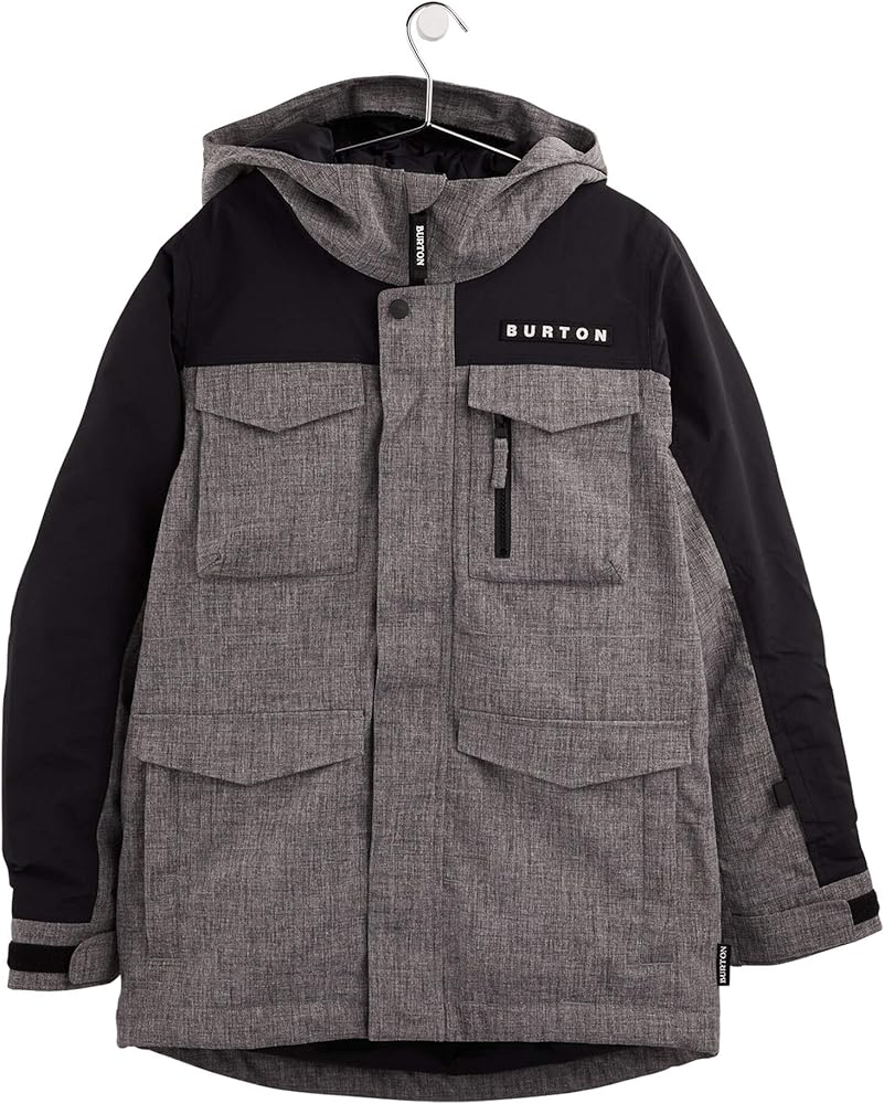 Amazon.com : Burton Boys Covert Jacket, Heather Bog/True Black New