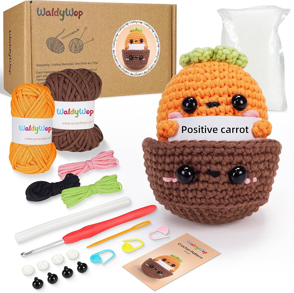 Amazon.com: WaldyWop Beginner Crochet Kit for Kids: Wobbles