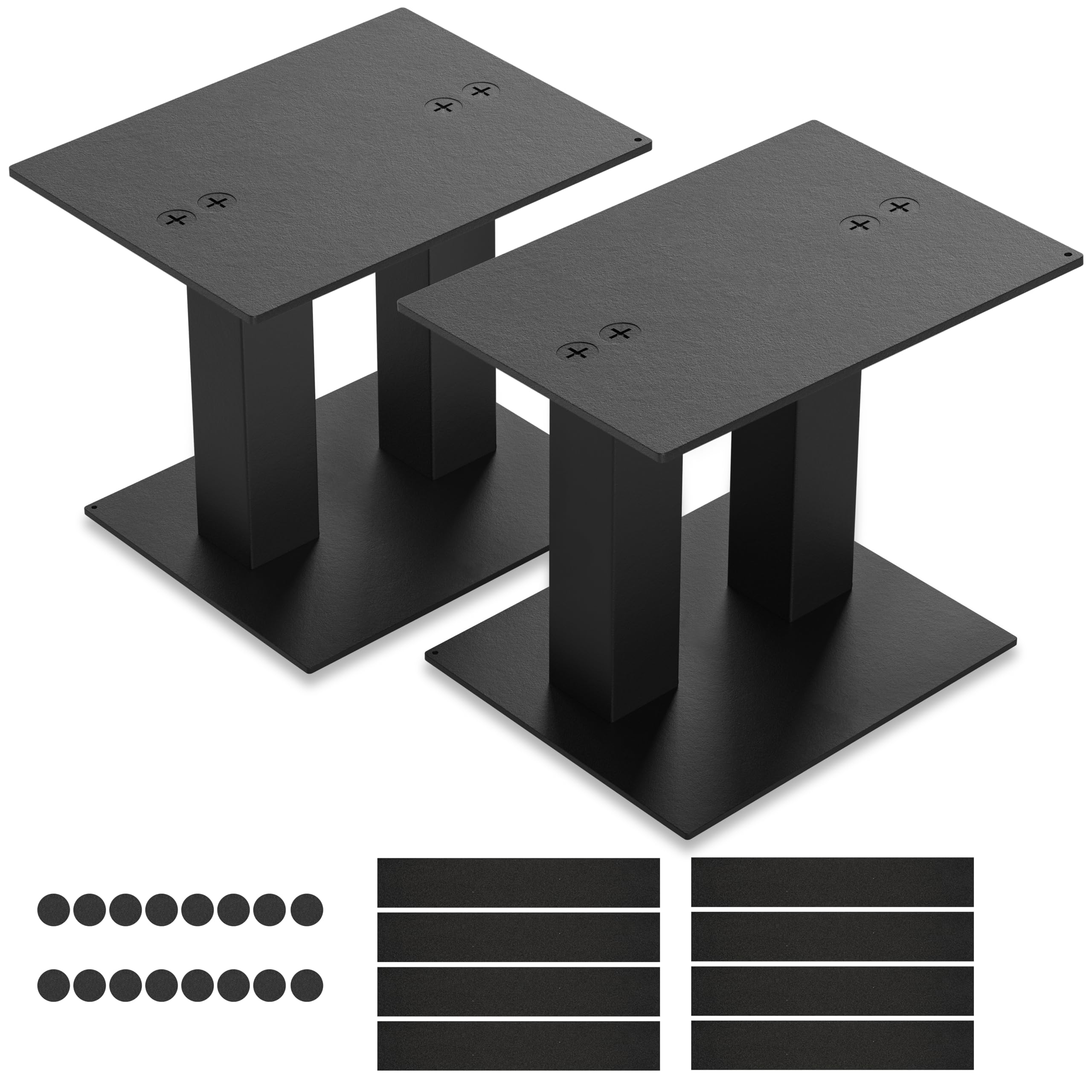 Amazon | BQKOZFIN スピーカースタンド 卓上 小型 金属製 天板:240mm