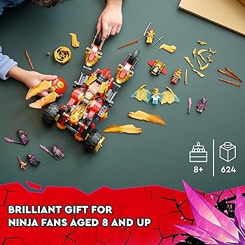 Amazon.com: LEGO NINJAGO Kai's Golden Dragon Raider Multi-Terrain