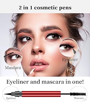 Amazon.co.jp: 両頭アイライナーとマスカラの 2 In 1、アイ メイク