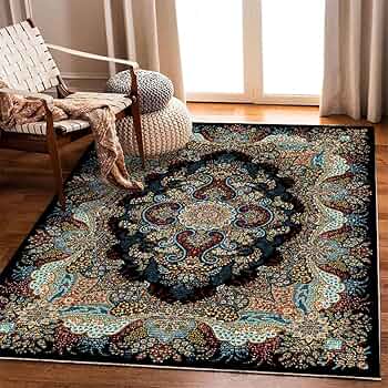 Amazon｜ラグ カーペット かわいい ペルシャ トルコ風 絨毯 じゅうたん