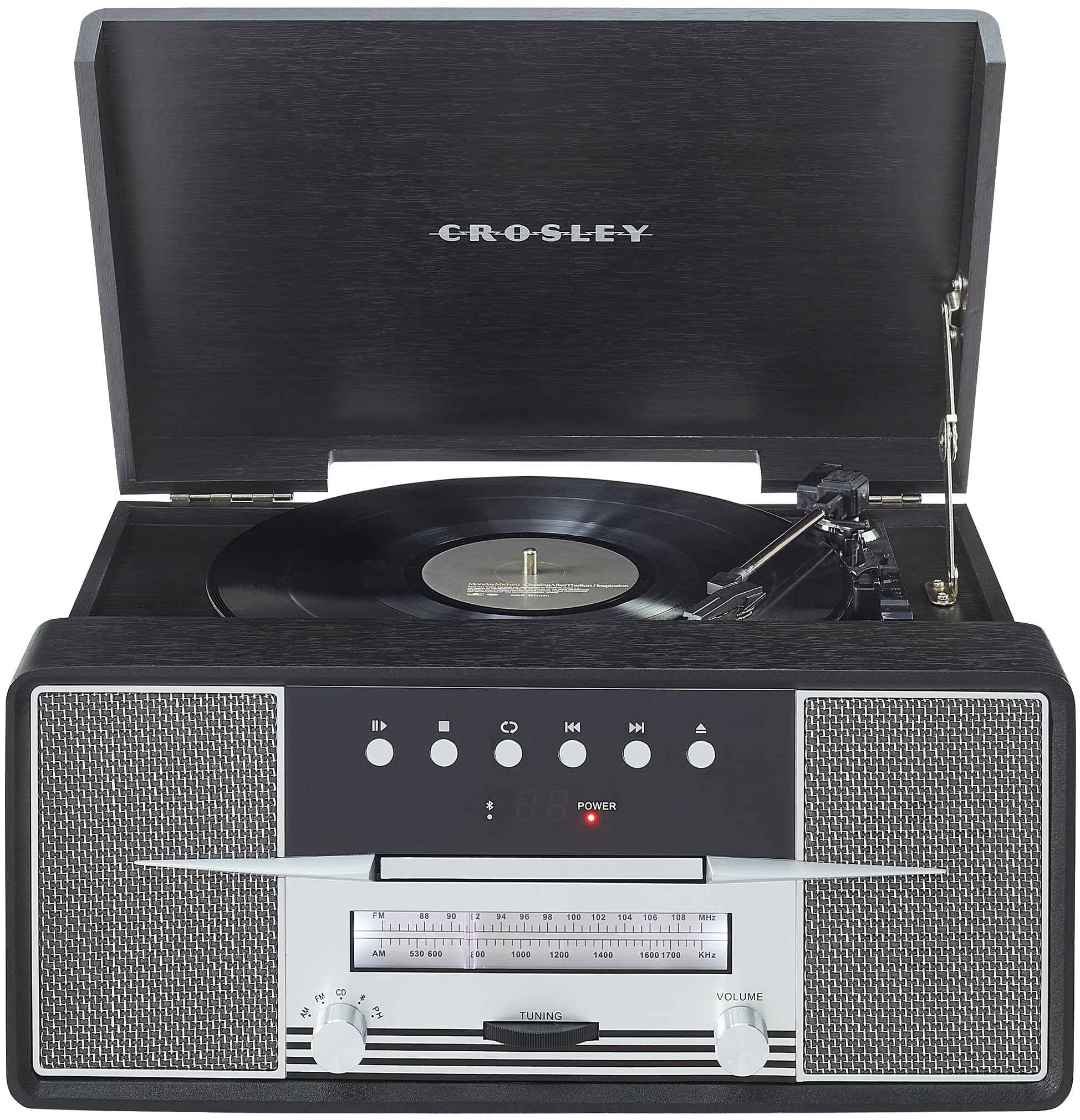 Amazon.com: Crosley CR7016A-BK Rhapsody 7-in-1 Bluetooth 3-Speed
