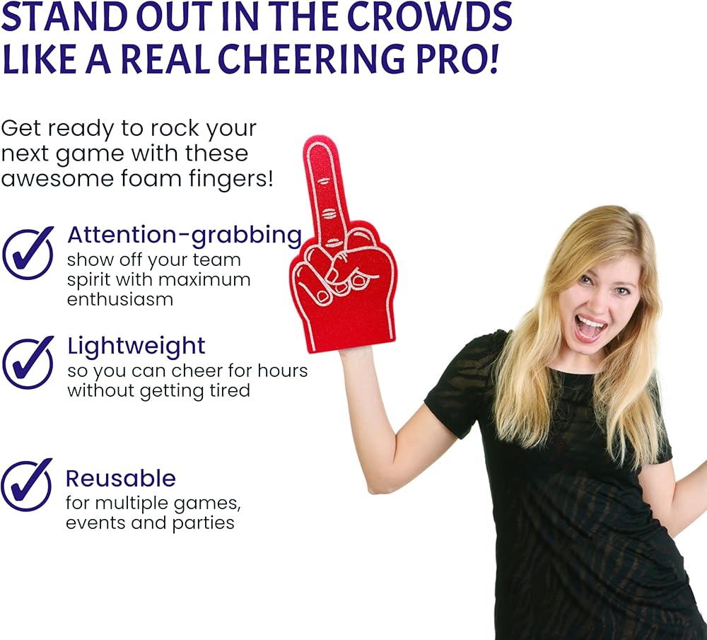 Giant Foam Finger 17 Inch- Protest Foam Hand Middle Comoros | Ubuy