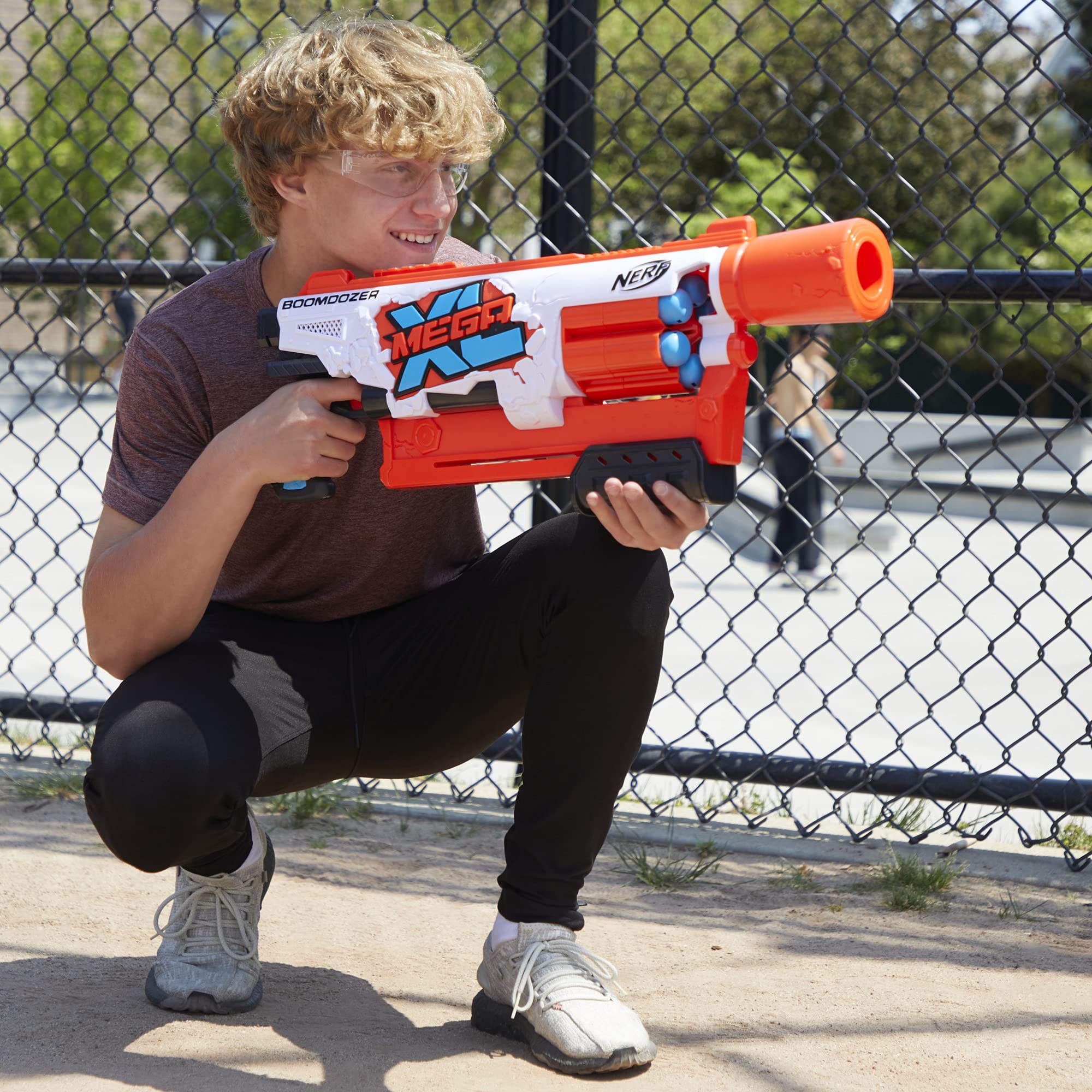 Amazon | NERF Mega XL Boom Dozer Blaster, Largest Mega Darts Ever