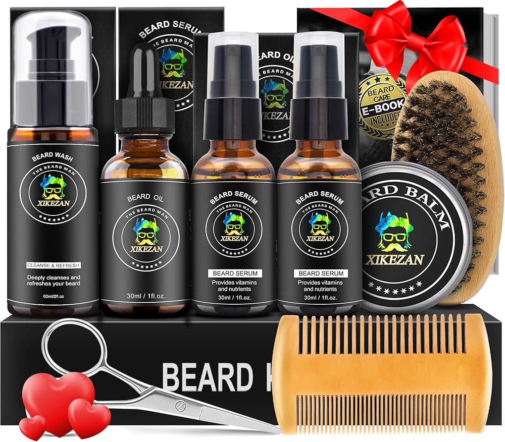Amazon.com : XIKEZAN Beard Kit for Men Grooming & Care Set w/2