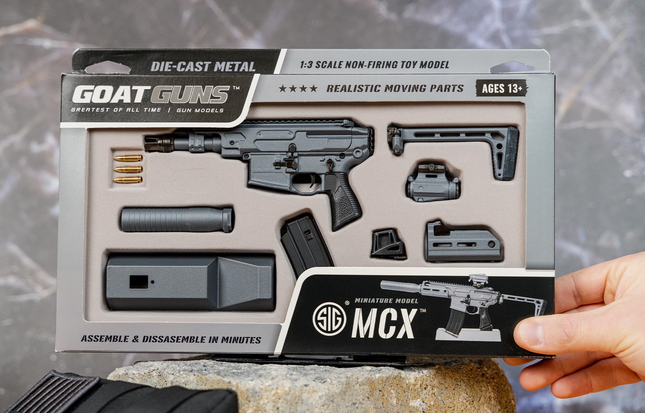 Amazon.co.jp: GOAT GUNS ミニチュア SIG MCX モデル グレー | 1:3