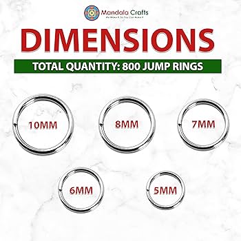 Amazon.com: Mandala Crafts Assorted Silver Colored Double Jump