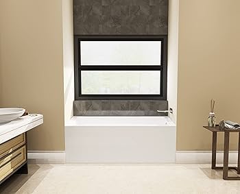 Kingston Brass Aqua Eden VTAP603622R 60-Inch Acrylic Alcove Tub