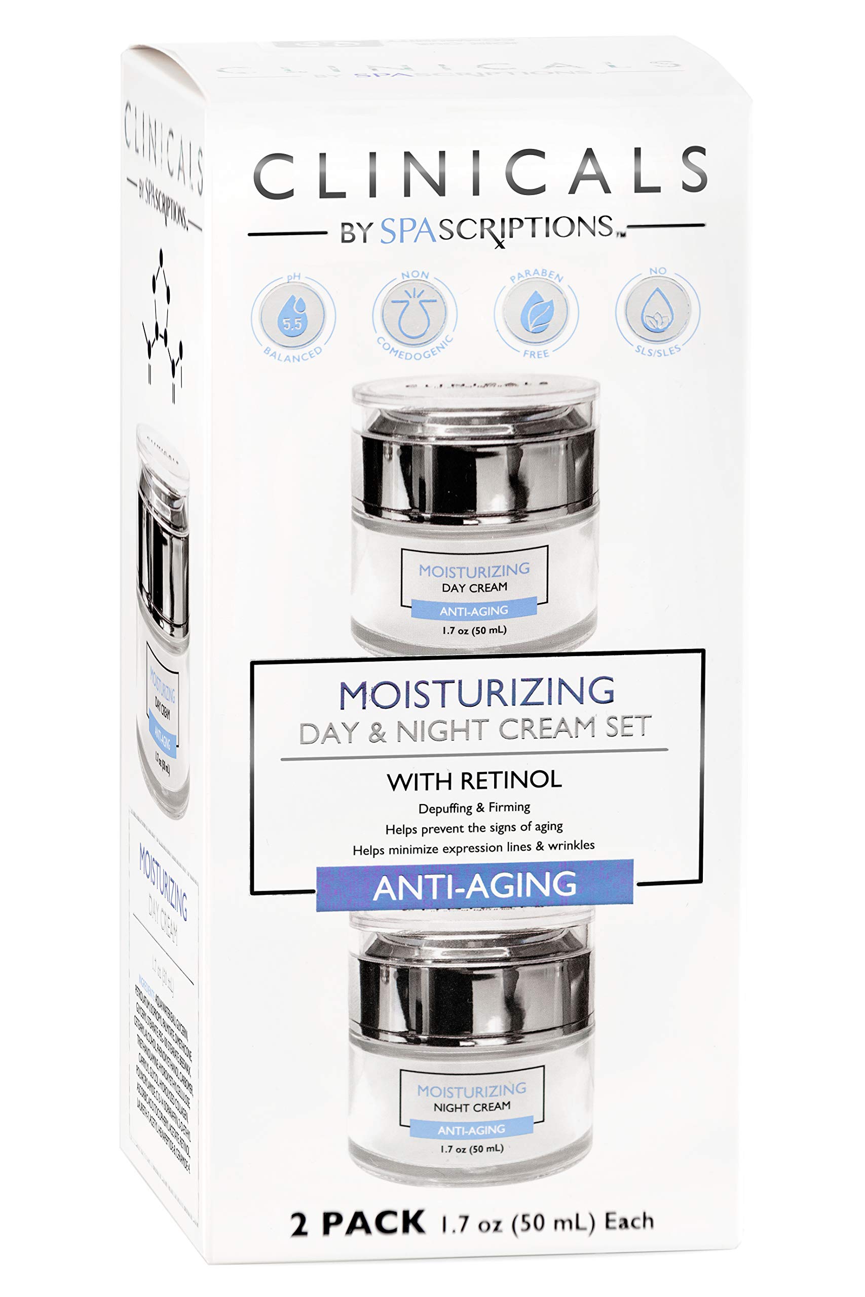 Amazon.com: Clinicals- Moisturizing Day & Night Cream Set with
