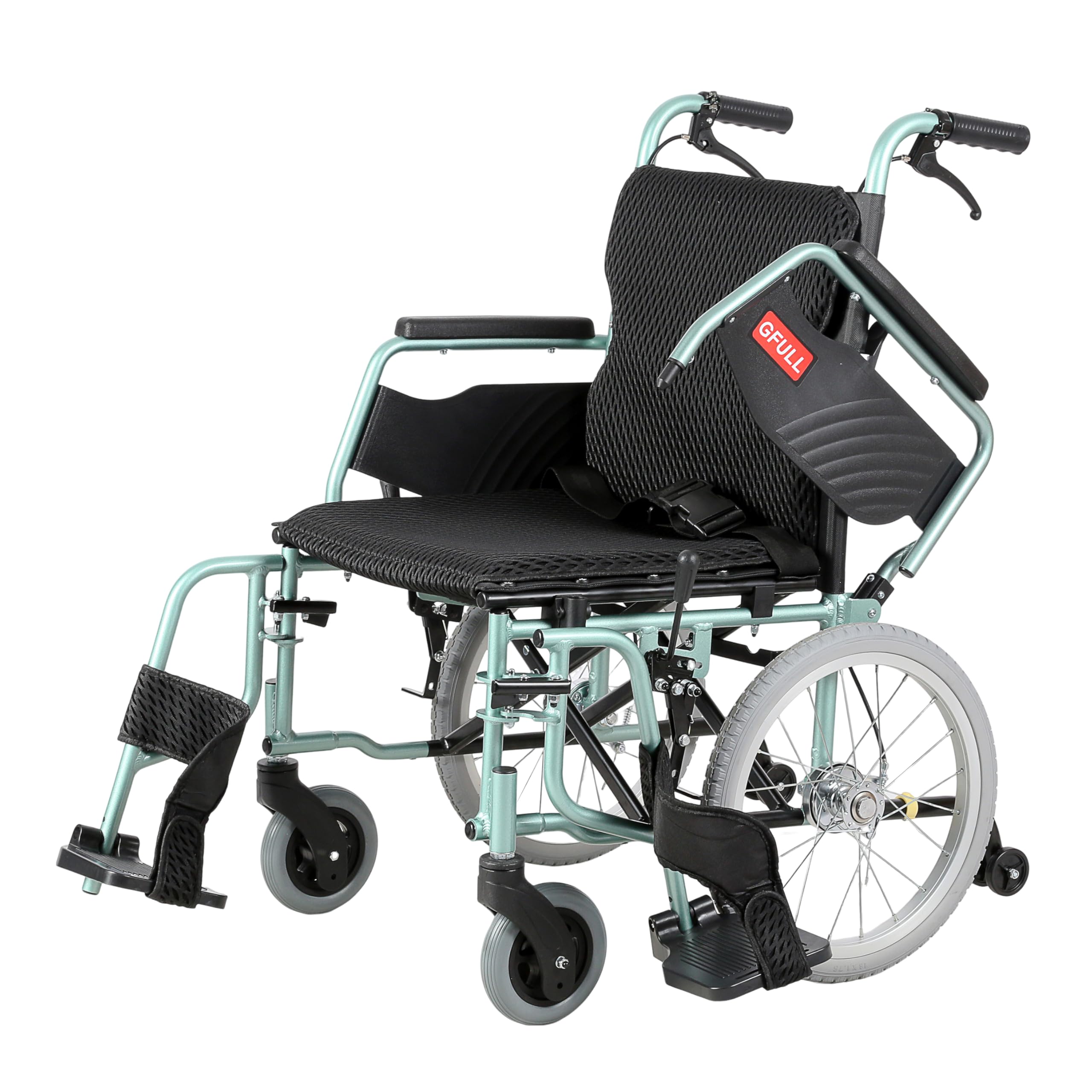 Amazon | 車椅子 軽量 折りたたみ アルミ製 介助ブレーキ付き