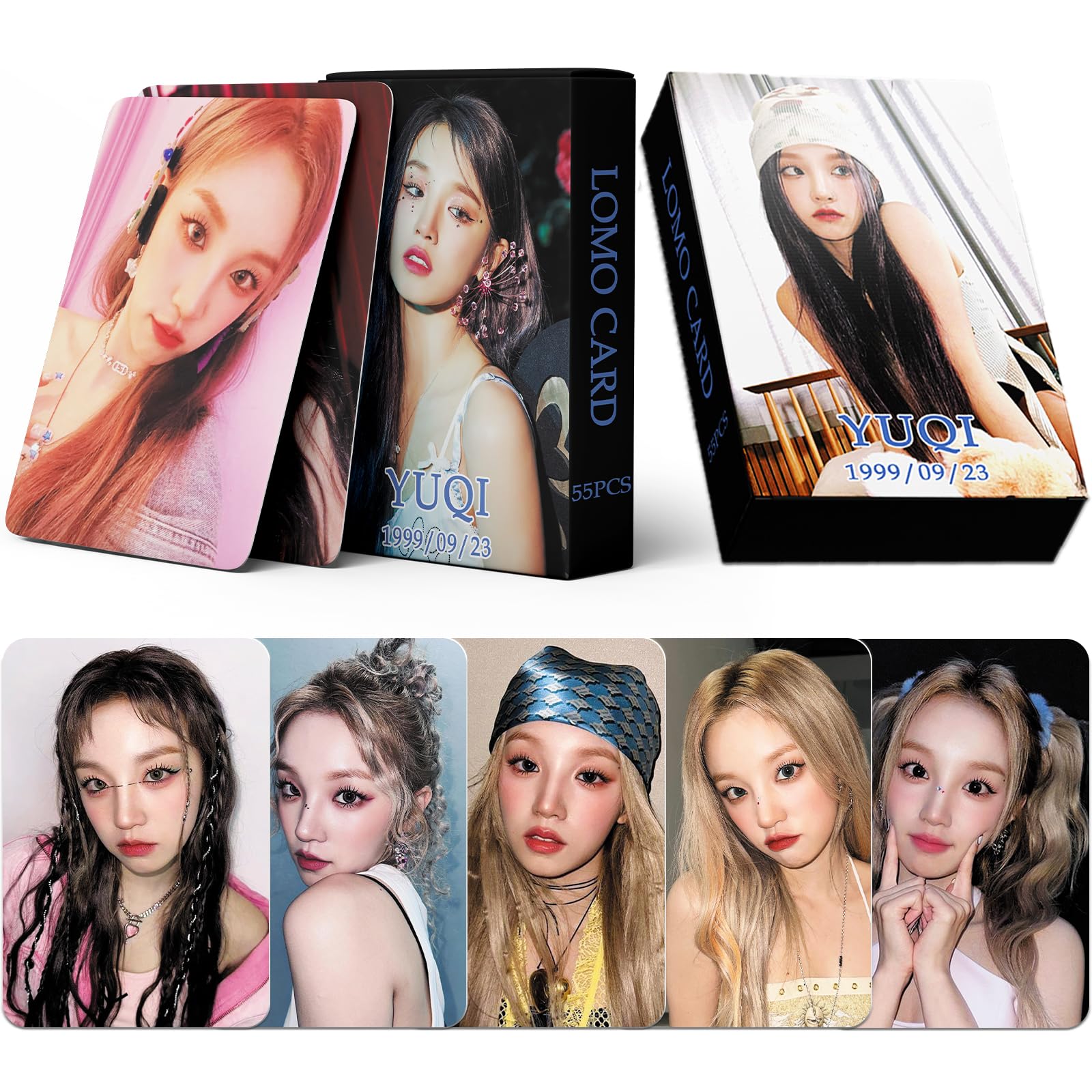 Amazon.co.jp: PYAJUU YUQI フォトカード 55枚 (G) I-DLE YUQI フォト