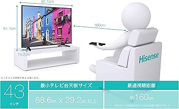 Amazon | ハイセンス 43V型 液晶 テレビ HJ43K3121 フルハイビジョン
