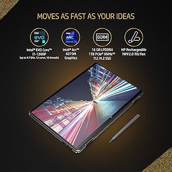 HP Spectre 16 x360 12th Gen Intel Evo Core i7 16 inch(40.6 cm) UHD