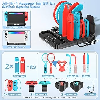 Amazon.com: Switch Sports Accessories Kit with Storage Station