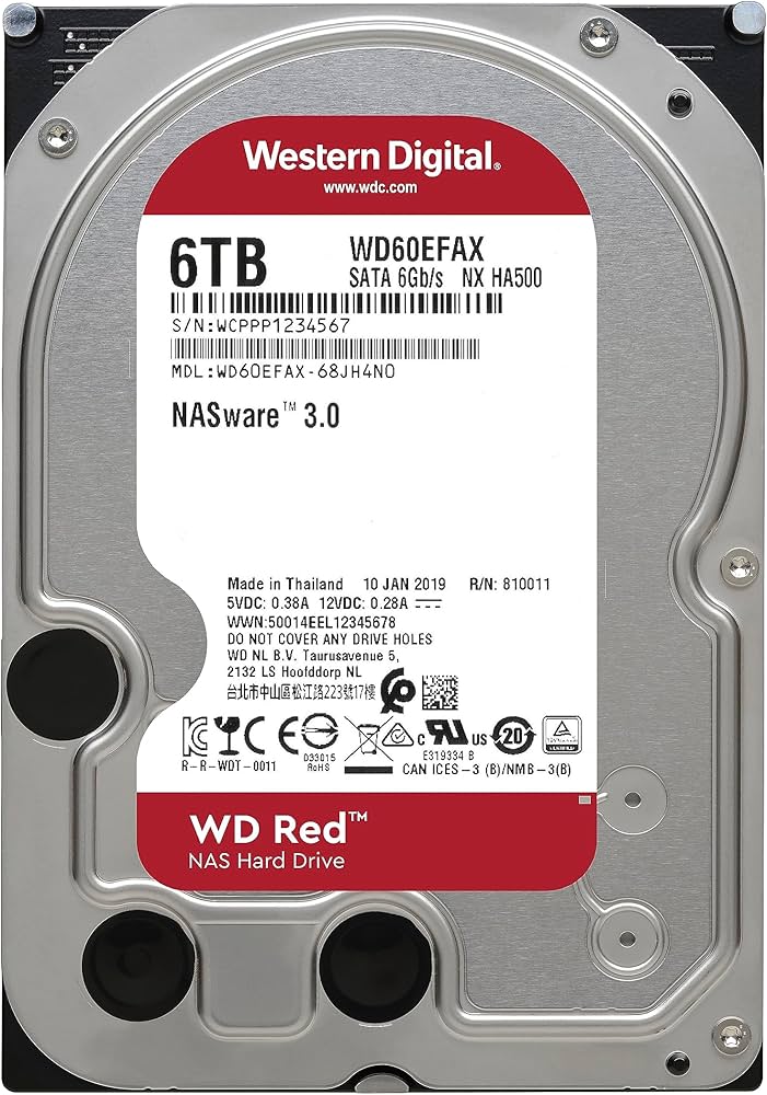 Amazon | Western Digital HDD 6TB WD Red NAS RAID 3.5インチ 内蔵HDD