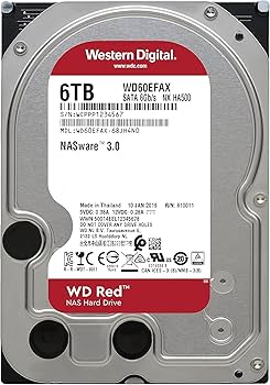 Western Digital 6TB WD Red NAS Internal Hard Drive HDD - 5400 RPM